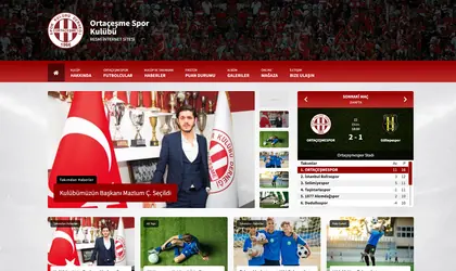 Preview of the Ortaçeşme Spor website design