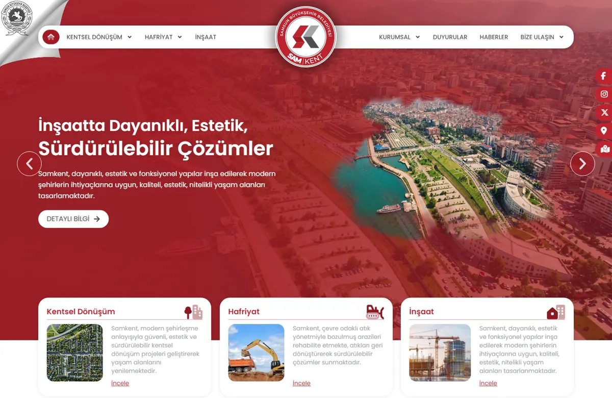 Vorschau des Website-Designs für Samkent